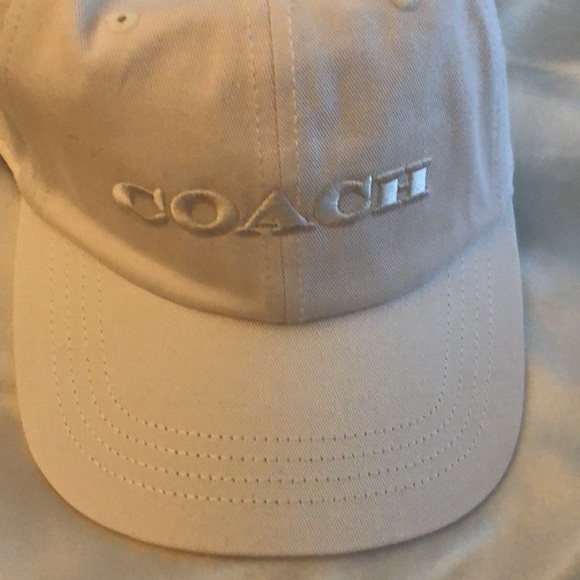 Coach 100% Cotton Embroidered Baseball Hat Color Chalk OS NWT - Picture 5 of 14